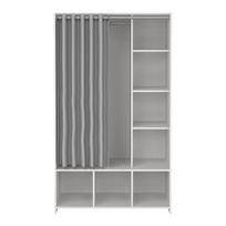 Drabužių spinta baltos spalvos/pilkos spalvos 105x180 cm Kit – Tvilum