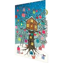 Sveikinimo atvirukai rinkinyje 5 vnt. su Kalėdų motyvu Treehouse – Roger la Borde