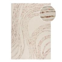 Oranžinės spalvos/kreminės spalvos iš vilnos kilimas 120x170 cm Abstract Swirl – Flair Rugs