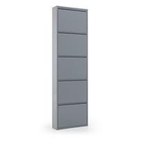 Pilkos spalvos iš metalo atlenkiama spintelė batams 50x169x15 cm Ode – Kave Home
