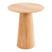 Apvalios formos šoninis stalas iš ąžuolo masyvo ø 40 cm Mushroom – Gazzda