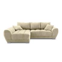 Smėlio spalvos aksominė sofa-lova Windsor & Co Sofos Nuage, kairysis kampas