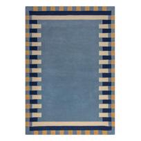 Rankų darbo iš vilnos kilimas mėlynos spalvos 120x170 cm Kai Wool Border – Flair Rugs