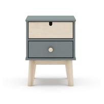 Pilkai žalios spalvos vaikiškas naktinis staliukas Estefania – Marckeric
