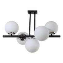 Lubinis šviestuvas baltos spalvos/juodos spalvos ø 15 cm su stiklo gaubtu Sail – Squid Lighting