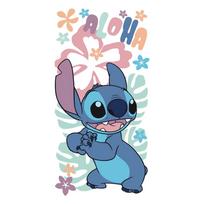 Iš medvilnės vaikiškas rankšluostis 70x140 cm Lilo and Stitch "Hawaiian Harmony" – Jerry Fabrics