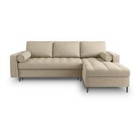 Smėlio spalvos sofa-lova Milo Casa Santo, kampas dešinėje