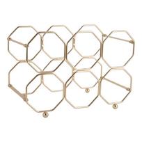 Auksinis metalinis sulankstomas vyno laikiklis PT LIVING Honeycomb