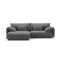 Kampinė sofa tamsiai pilkos spalvos (su kairiuoju kampu) Torino – Micadoni Home