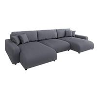 Tamsiai pilkos spalvos iš kordinio velveto sulankstoma/su sandėliavimo vieta kampinė sofa Sara – Ropez