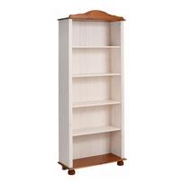 Iš pušies masyvo knygų spinta baltos spalvos/natūralios spalvos 70x181 cm Ella – Støraa