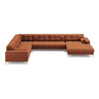 Kampinė sofa raudonos plytų spalvos (su kairiuoju kampu) Bali – Cosmopolitan Design