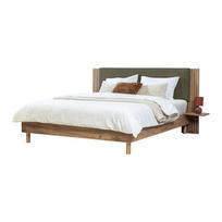 Dvigulė lova žalios spalvos su lovos grotelėmis 140x190 cm Lior – Bobochic Paris