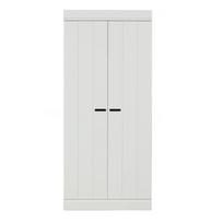 Drabužių spinta baltos spalvos iš pušies masyvo 77x175 cm Connect – WOOOD