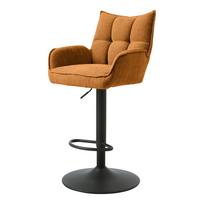 Oranžinės spalvos reguliuojamo aukščio baro taburėtės 2 vnt. Marilla – Unique Furniture