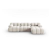 Iš velveto modulinė kampinė sofa smėlio spalvos (su dešiniuoju kampu) Bellis – Micadoni