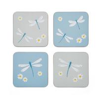 šviesiai mėlynai pilki kamštiniai padėkliukai, 4 vnt. English Meadow - Cooksmart ®