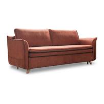 Iš velveto sulankstoma sofa raudonos plytų spalvos 225 cm Charming Charlie – Miuform