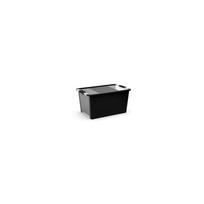 Juodos spalvos iš plastiko daiktadėžė su dangčiu 55x35x28 cm Bi-Box L – KIS