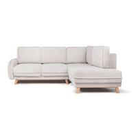 Iš kordinio velveto sulankstoma kampinė sofa smėlio spalvos (su dešiniuoju kampu) Tori – Bonami Selection