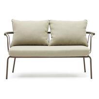 Šviesiai žalia / smėlio spalvos sodo sofa Salguer - Kave Home