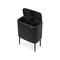 Iš plieno šiukšliadėžė matinės juodos spalvos rūšiavimui/galima atidaryti palietus 33 l Bo Touch Bin – Brabantia