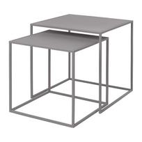 Metalinis kavos staliukai šviesiai pilkos spalvos 2 vnt. 40x40 cm Fera – Blomus