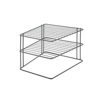 Juodos spalvos iš nerūdijančio plieno papildoma virtuvės lentyna 25x25 cm Palio – Metaltex