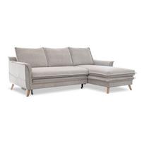 Pilkai smėlinės spalvos sulankstoma/su sandėliavimo vieta kampinė sofa (su dešiniuoju kampu/su gultu) Charming Charlie – Miuform