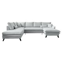 Šviesiai pilka U formos sofa-lova Miuform Charming Charlie, kairysis kampas