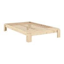 Iš pušies masyvo dvigulė lova natūralios spalvos su lovos grotelėmis 140x200 cm Layers – Karup Design