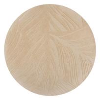 Smėlio spalvos vilnonis apvalus kilimas ø 160 cm Leaf - Flair Rugs
