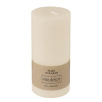 Kreminės baltos spalvos žvakė Eco candles by Ego decor Friendly, degimo trukmė 50 val.