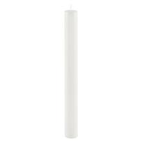 Balta ilga žvakė Ego Dekor Cylinder Pure, degimo trukmė 42 val.