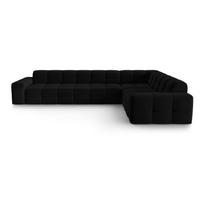 Juodo aksomo kampinė sofa (dešinysis kampas) Kendal - Micadoni Home