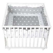 Maniežas vaikams baltos spalvos 100x100 cm Little stars – Roba