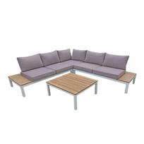 Sodo kampinė sofa su šoniniu stalu Garden Pleasure Valentina