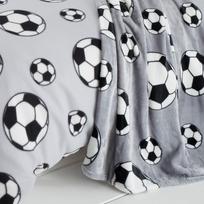 Iš mikropliušo vaikiškas pledas pilkos spalvos 130x170 cm Football – Catherine Lansfield