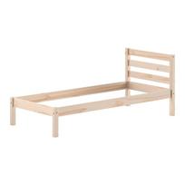 Natūralios spalvos iš pušies masyvo vaikiška lova be grotelių 90x200 cm Pino – Vipack
