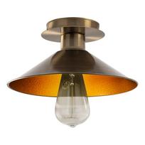 Bronzinės spalvos lubinis šviestuvas ø 24 cm su metaliniu gaubtu Berceste – Opviq lights