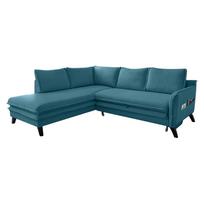 Turkio spalvos sofa-lova Miuform Charming Charlie L, kairysis kampas
