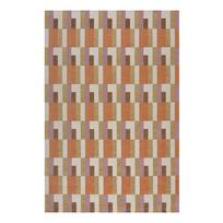 Kilimas oranžinės spalvos/natūralios spalvos 155x230 cm Riley Block Geo – Flair Rugs