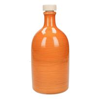 Oranžinės spalvos keraminis butelis aliejui Brandani Maiolica, 500 ml