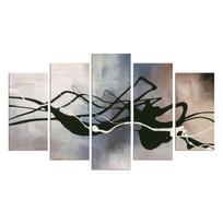 Kelių dalių paveikslas Black lines, 110 x 60 cm