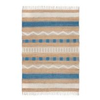 Rankų darbo iš džiuto mišinio kilimas mėlynos spalvos/natūralios spalvos 120x170 cm Medina Jute – Flair Rugs