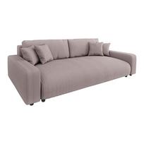 Šviesiai rožinės spalvos iš kordinio velveto sulankstoma/su sandėliavimo vieta sofa 234 cm Sara – Ropez