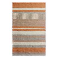 Smėlio spalvos oranžinės spalvos dvipusis lauko kilimas iš perdirbto plastiko Green Decore Bella, 80 x 180 cm