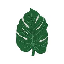 Skalbiamas/rankų darbo iš medvilnės vaikiškas kilimas tamsiai žalios spalvos 120x180 cm Monstera Leaf – Lorena Canals