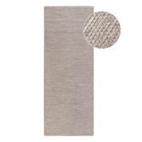 Rankų darbo iš vilnos mišinio kilimas smėlio spalvos 80x200 cm Pradesh Linen White – Elle Decoration