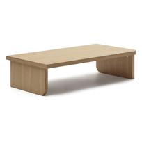 Natūralios spalvos kavos staliukas iš ąžuolo 75x140 cm Oaq – Kave Home